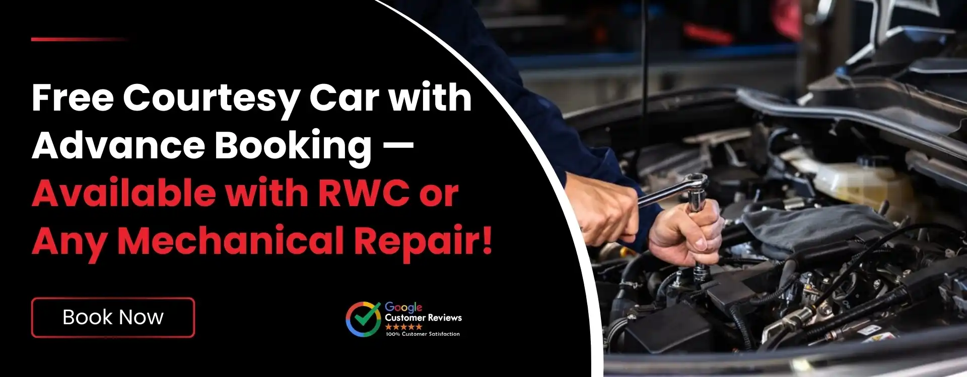 Mechanical repair service for cars banner